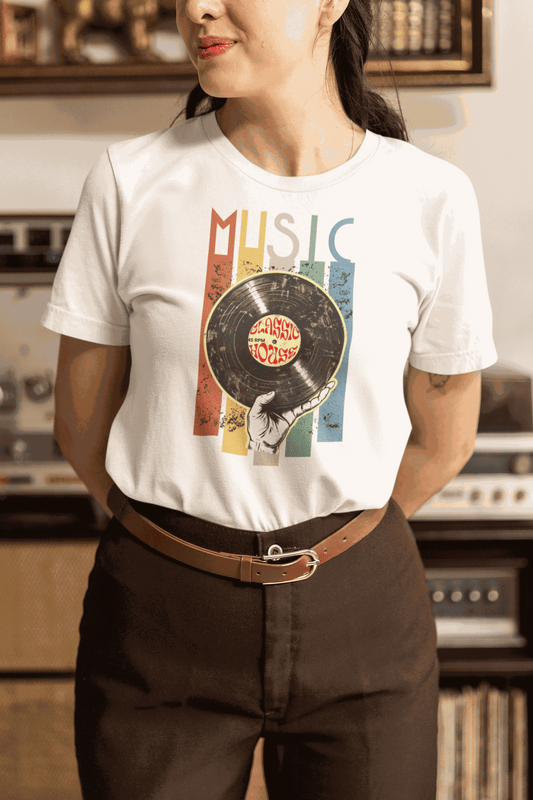 Retro Music Vinyl T-Shirt | Unisex Softstyle | Perfect Gift for Music Lovers, Concerts, Birthdays, Music Festivals, Casual Wear