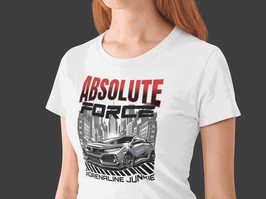 Adrenaline Junkie Graphic Tee, Cool Type-R Shirt.