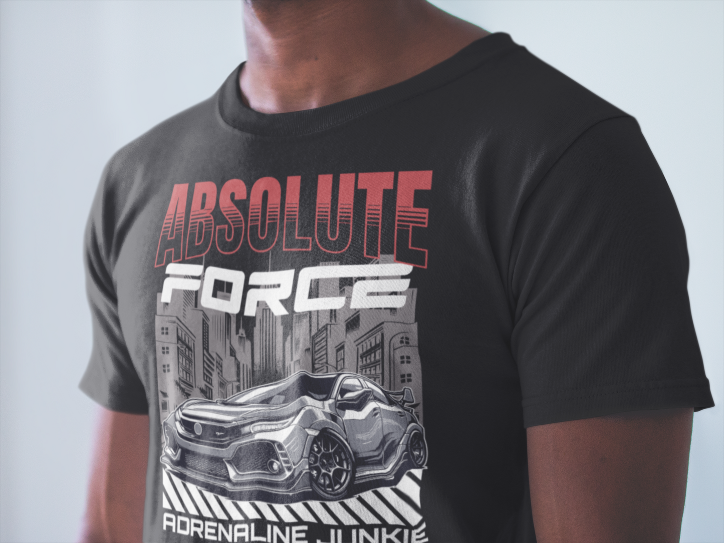 Adrenaline Junkie Graphic Tee, Cool Type-R Shirt.