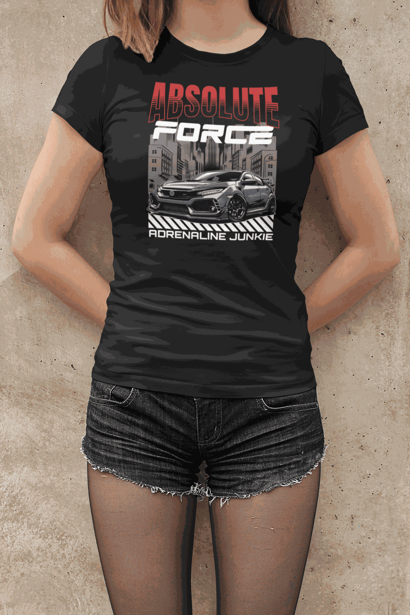 Adrenaline Junkie Graphic Tee, Cool Type-R Shirt.