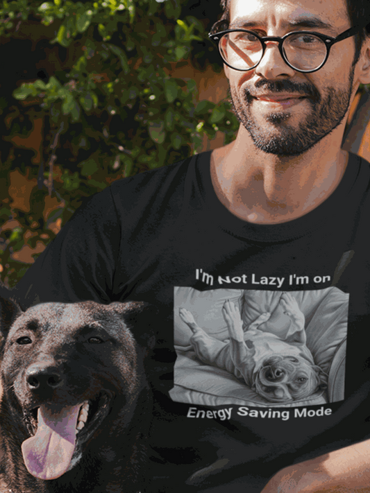 Dog Lover - I'm not lazy I'm in saving mode Softstyle T-Shirt.