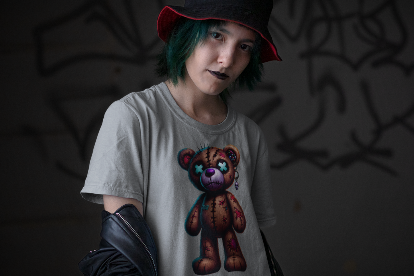 Cute Graphic Teddy Bear Tee