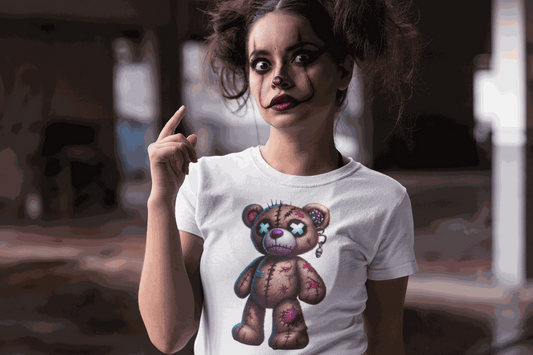 Cute Graphic Teddy Bear Tee