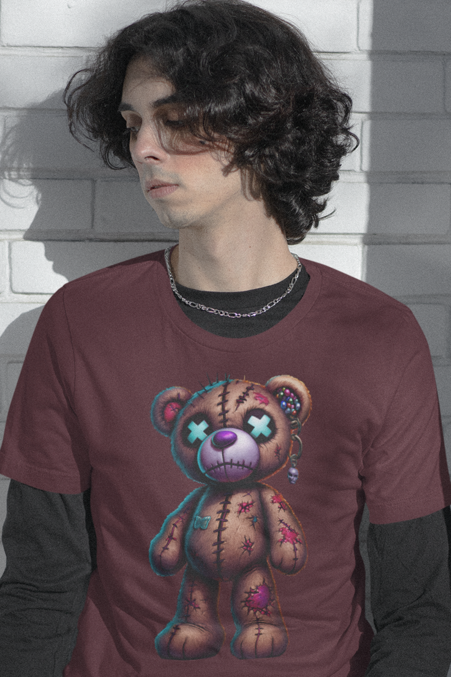 Cute Graphic Teddy Bear Tee