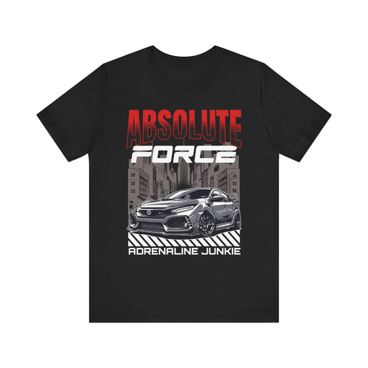 Adrenaline Junkie Graphic Tee, Cool Type-R Shirt.