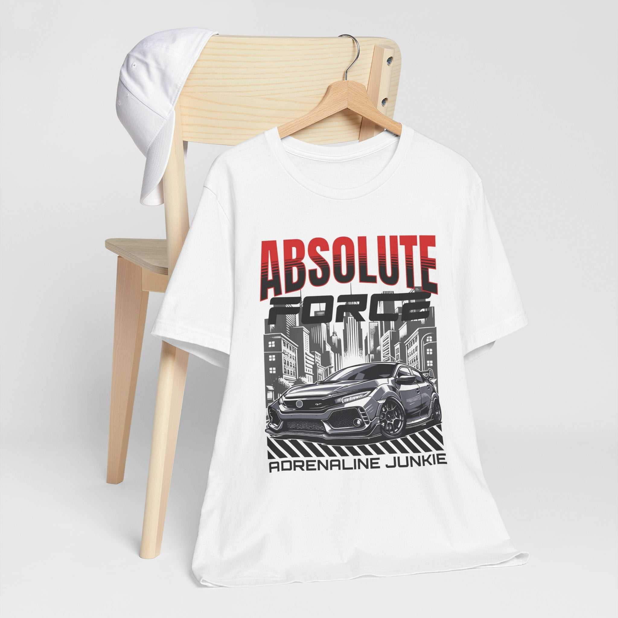 Adrenaline Junkie Graphic Tee, Cool Type-R Shirt.
