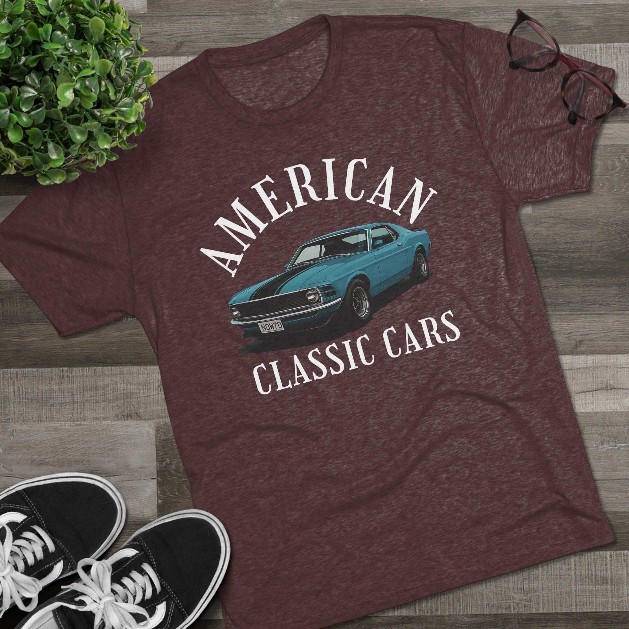 American Classic Cars Mach . Unisex Tri-Blend Crew Tee.