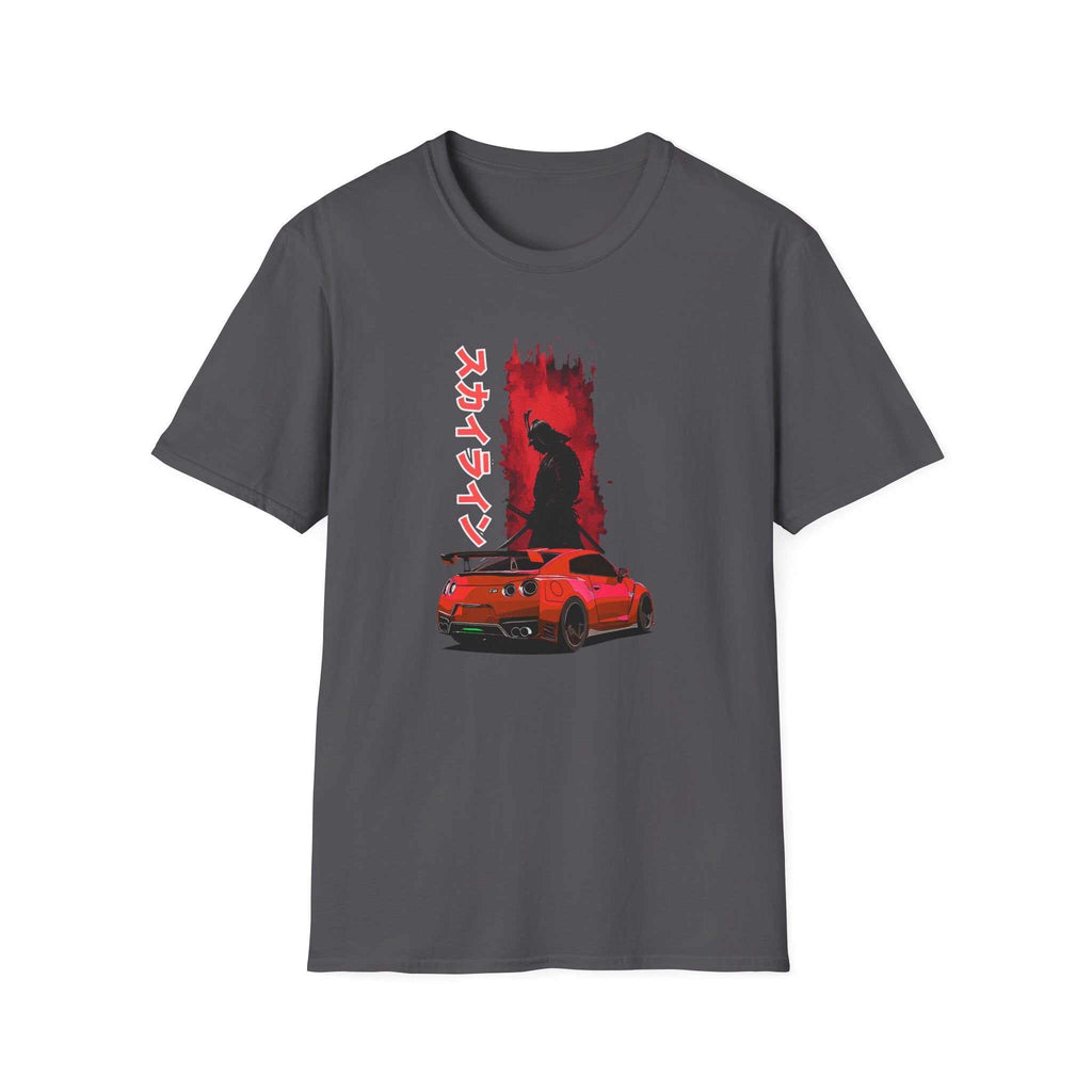 Unisex softstyle GT-R With the Soul of A Samurai graphic t-shirt for car lovers