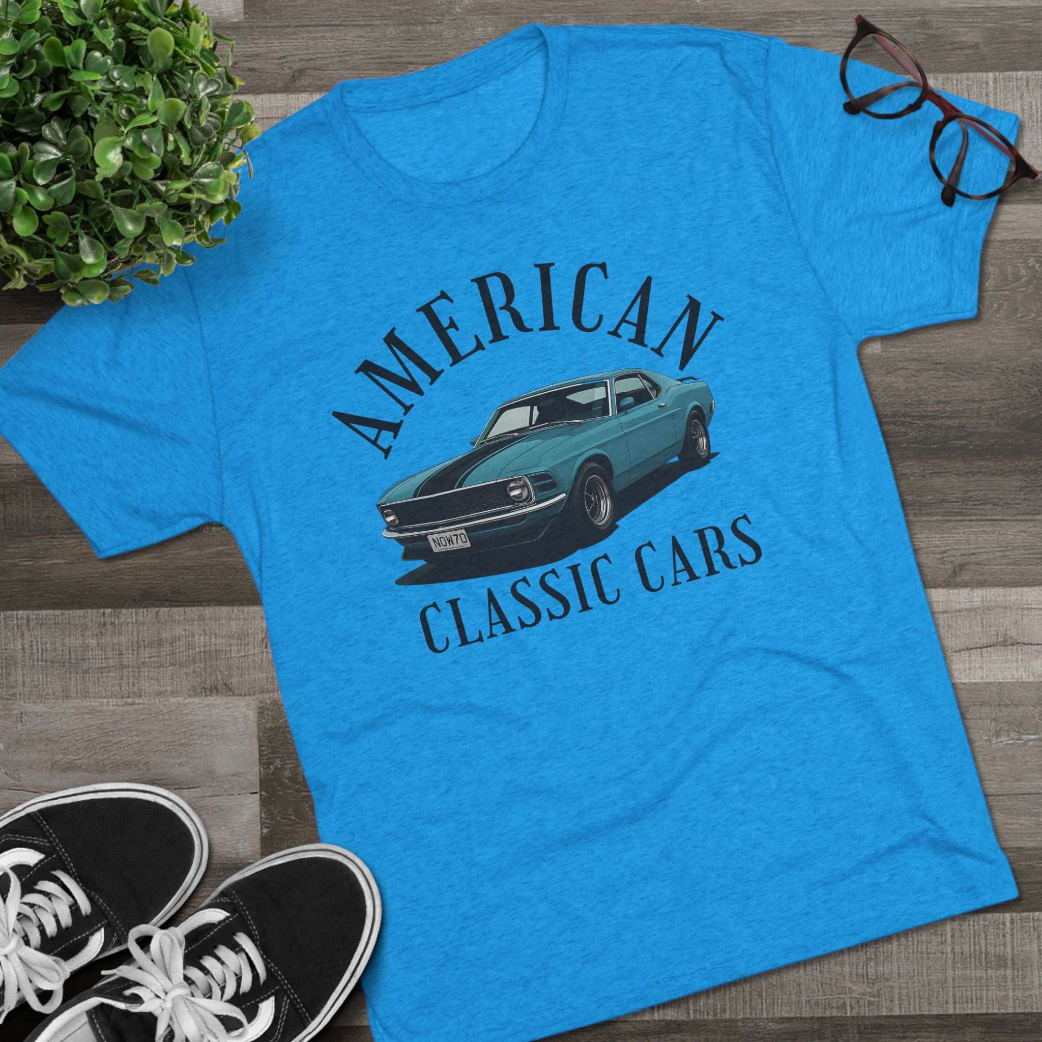 American Classic Cars Mach . Unisex Tri-Blend Crew Tee.
