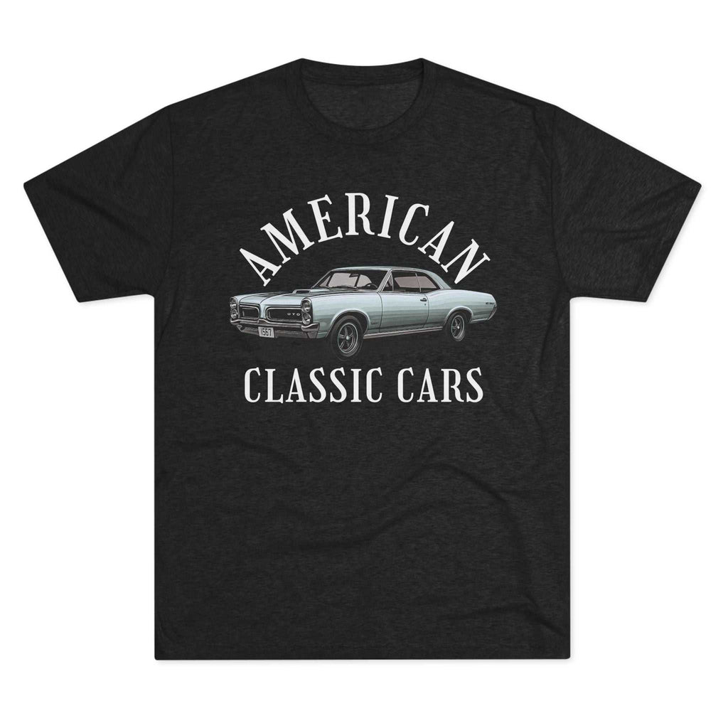 Unisex tri-blend vintage American Classic Cars 67 GTO t-shirt for car enthusiasts