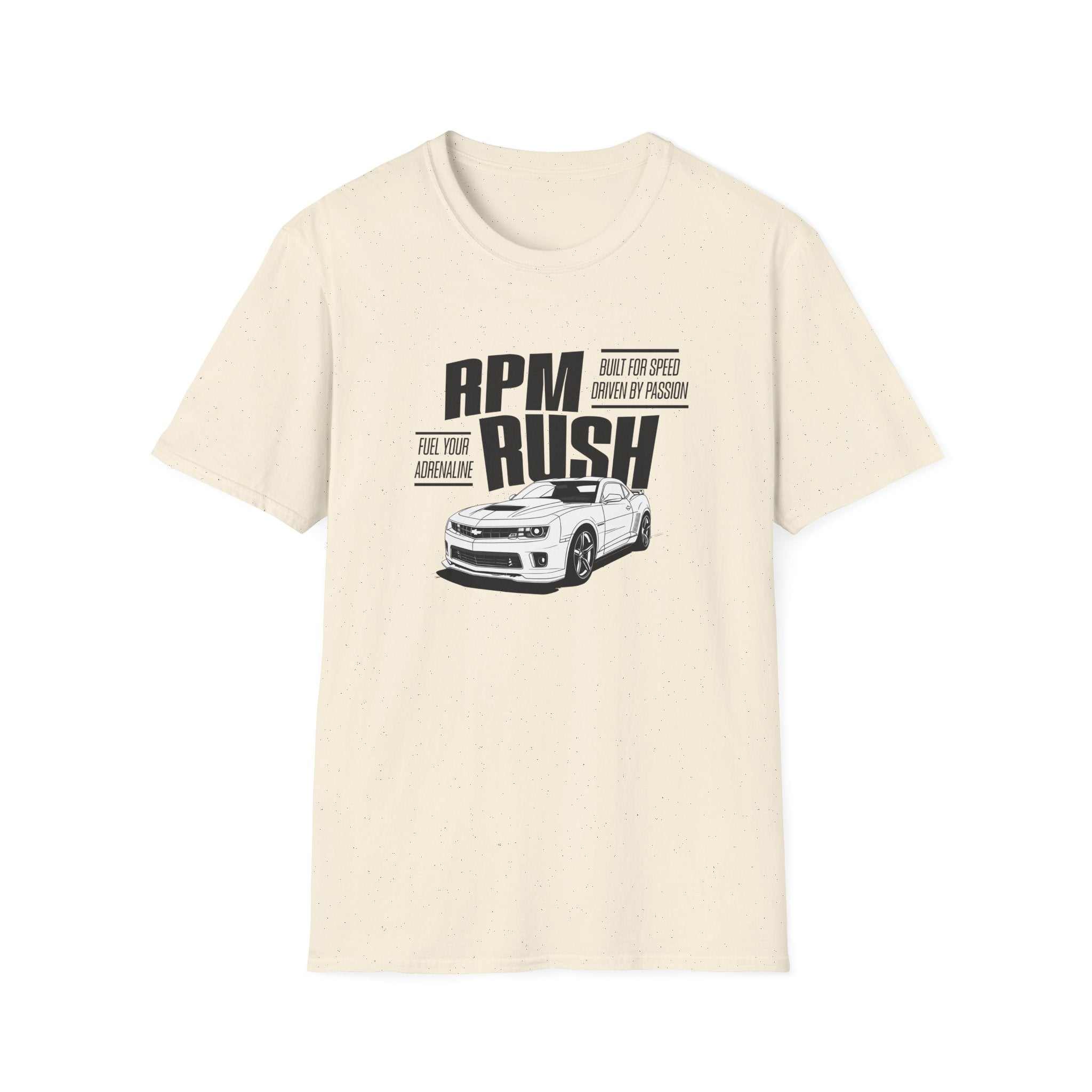RPM RUSH. Fuel Your Adrenaline.  Unisex Softstyle T-Shirt