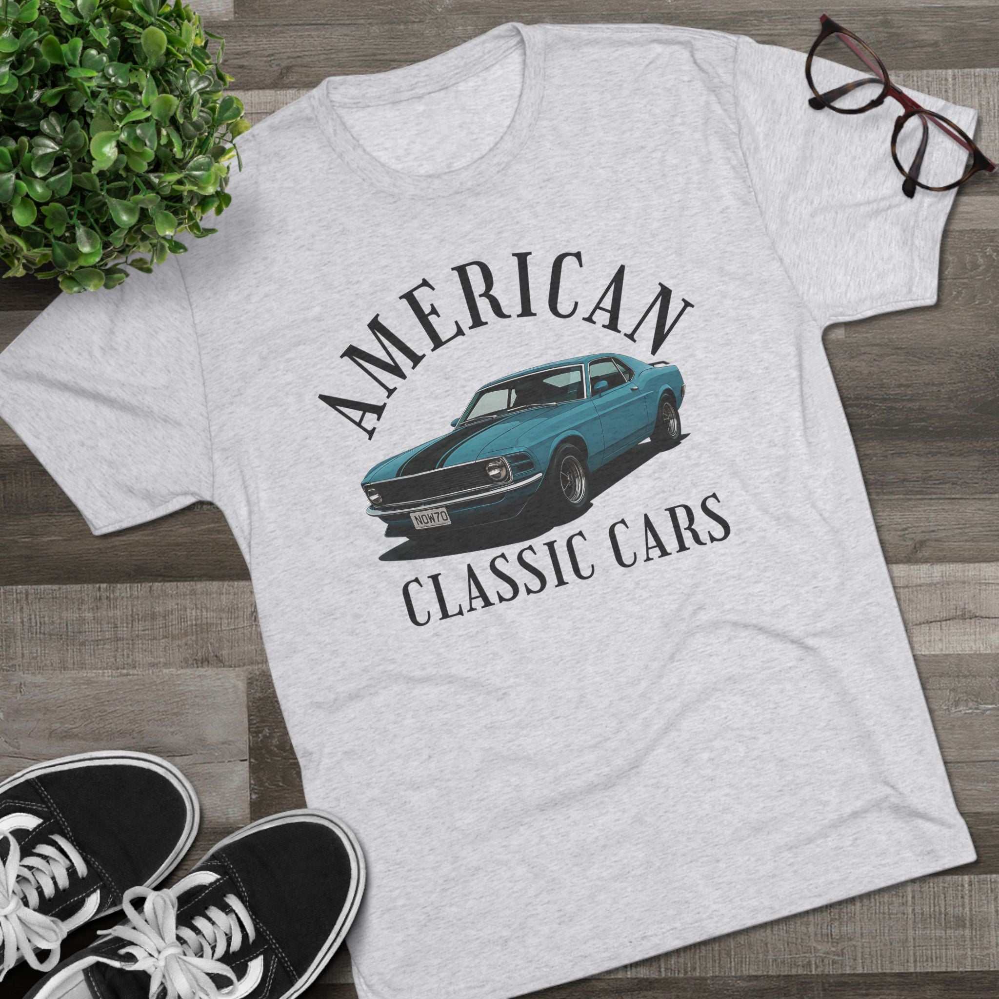 American Classic Cars Mach . Unisex Tri-Blend Crew Tee.