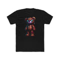 Cute graphic teddy bear on casual unisex cotton crew neck t-shirt