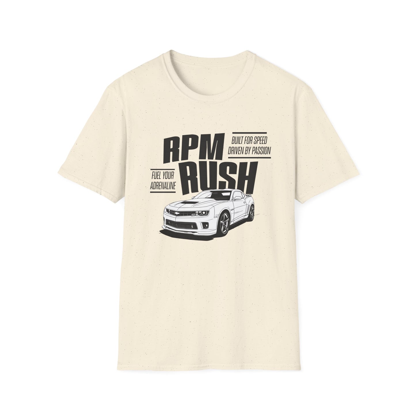 RPM RUSH. Fuel Your Adrenaline.  Unisex Softstyle T-Shirt