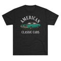 Unisex tri-blend crew tee featuring American Classic Cars 69 Charger design