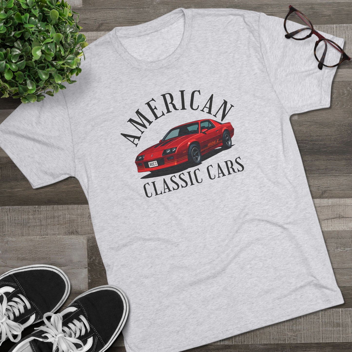 American Classic Cars IROC Tri-Blend Tee.
