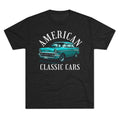 American Classic Cars tri-blend vintage car t-shirt with retro graphic design