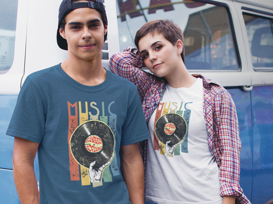 Retro Music Vinyl T-Shirt | Unisex Softstyle | Perfect Gift for Music Lovers, Concerts, Birthdays, Music Festivals, Casual Wear
