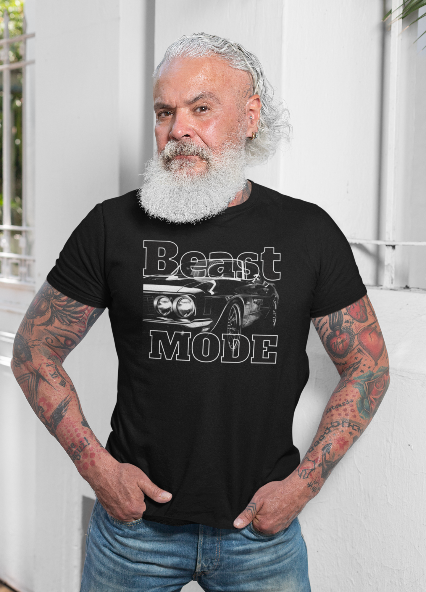 Beast Mode Graphic Tee for Car Lovers.