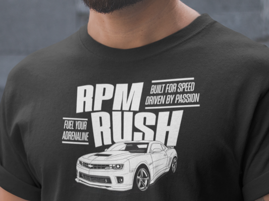 RPM RUSH. Fuel Your Adrenaline.  Unisex Softstyle T-Shirt