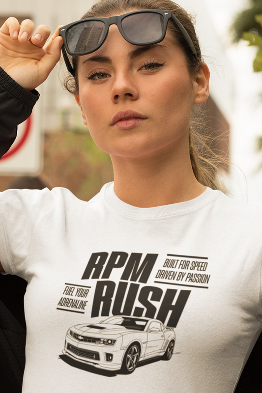 RPM RUSH. Fuel Your Adrenaline.  Unisex Softstyle T-Shirt