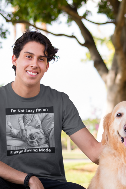 Dog Lover Softstyle T-Shirt - I'm not lazy I'm in saving mode
