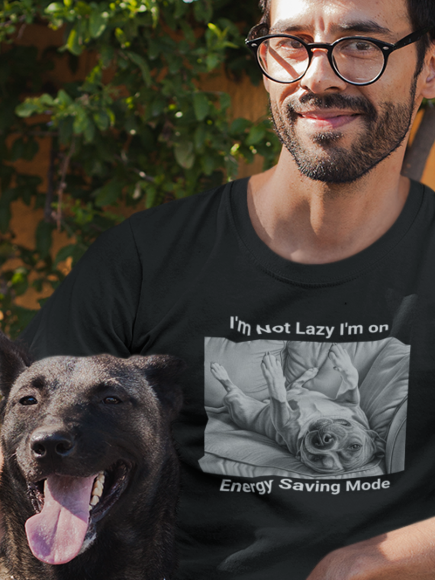 Dog Lover Softstyle T-Shirt - I'm not lazy I'm in saving mode