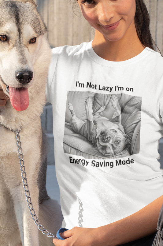 Dog Lover Softstyle T-Shirt - I'm not lazy I'm in saving mode