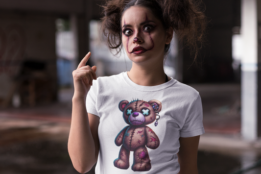 Cute Graphic Teddy Bear Tee