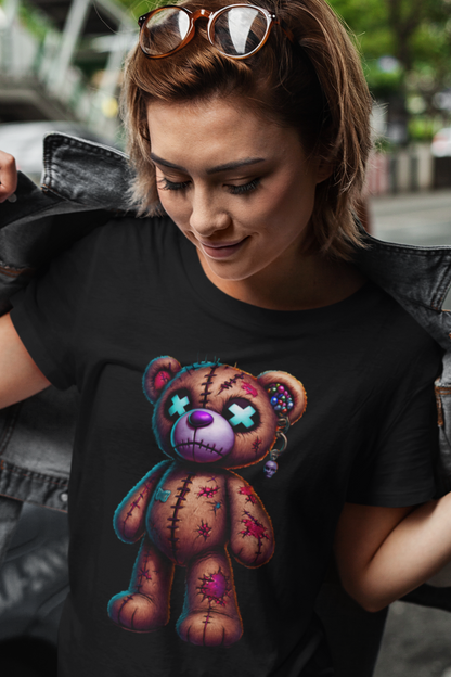 Cute Graphic Teddy Bear Tee