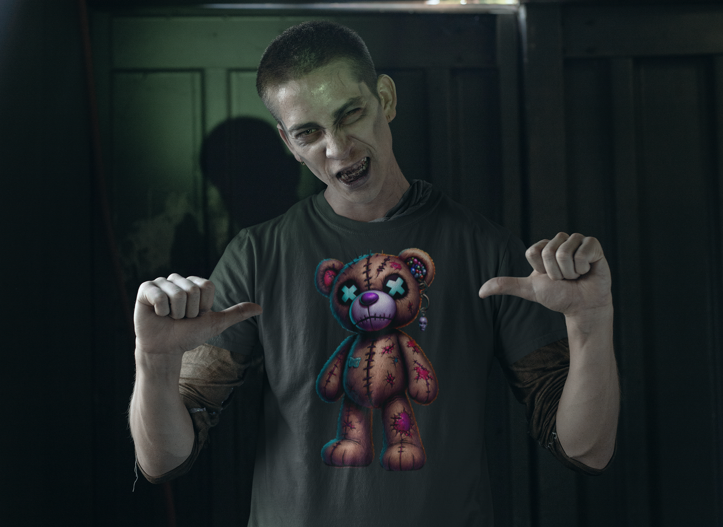 Cute Graphic Teddy Bear Tee
