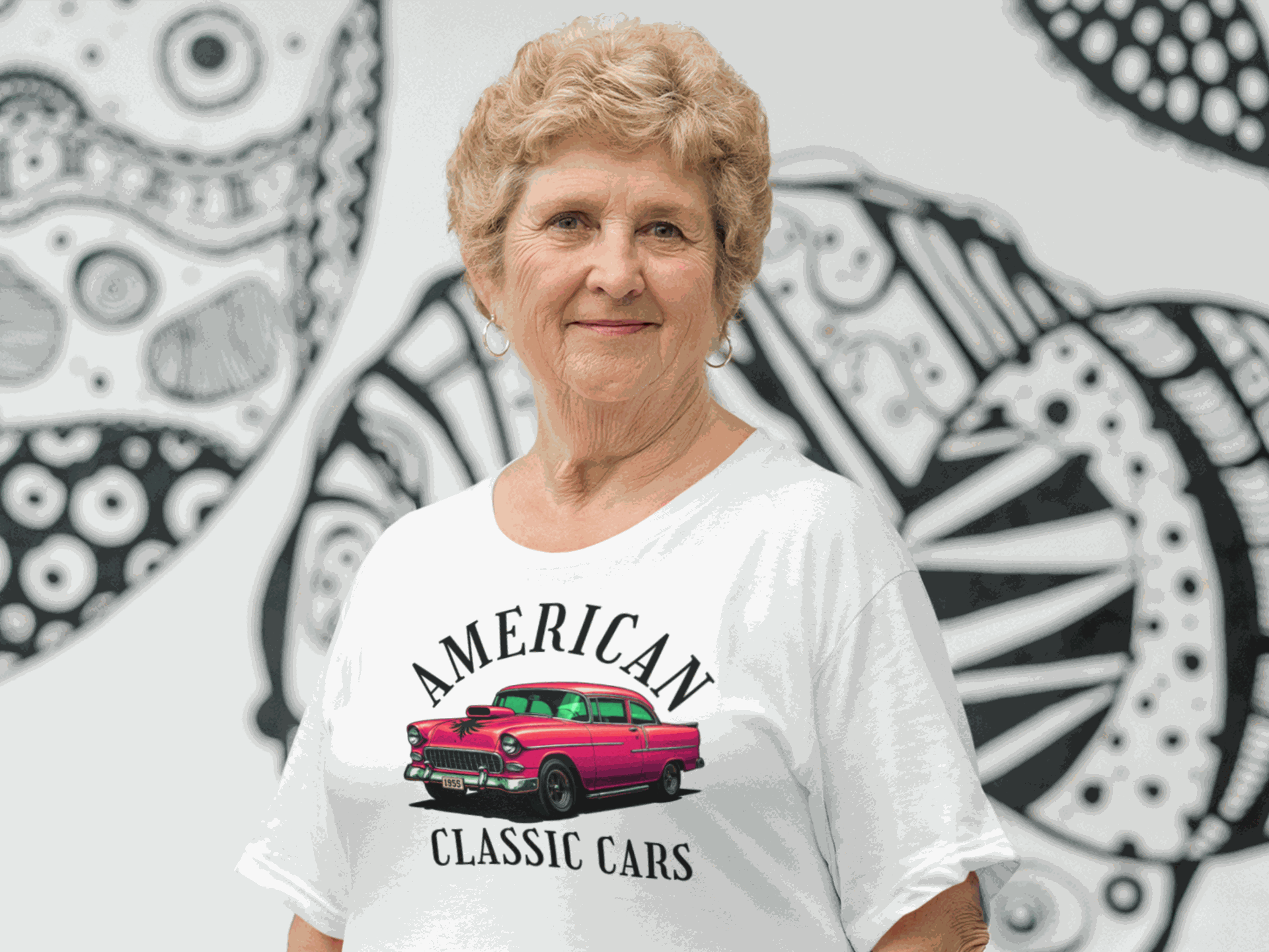 American Classic Cars 55 Chevy Unisex Tri-Blend Crew Tee.