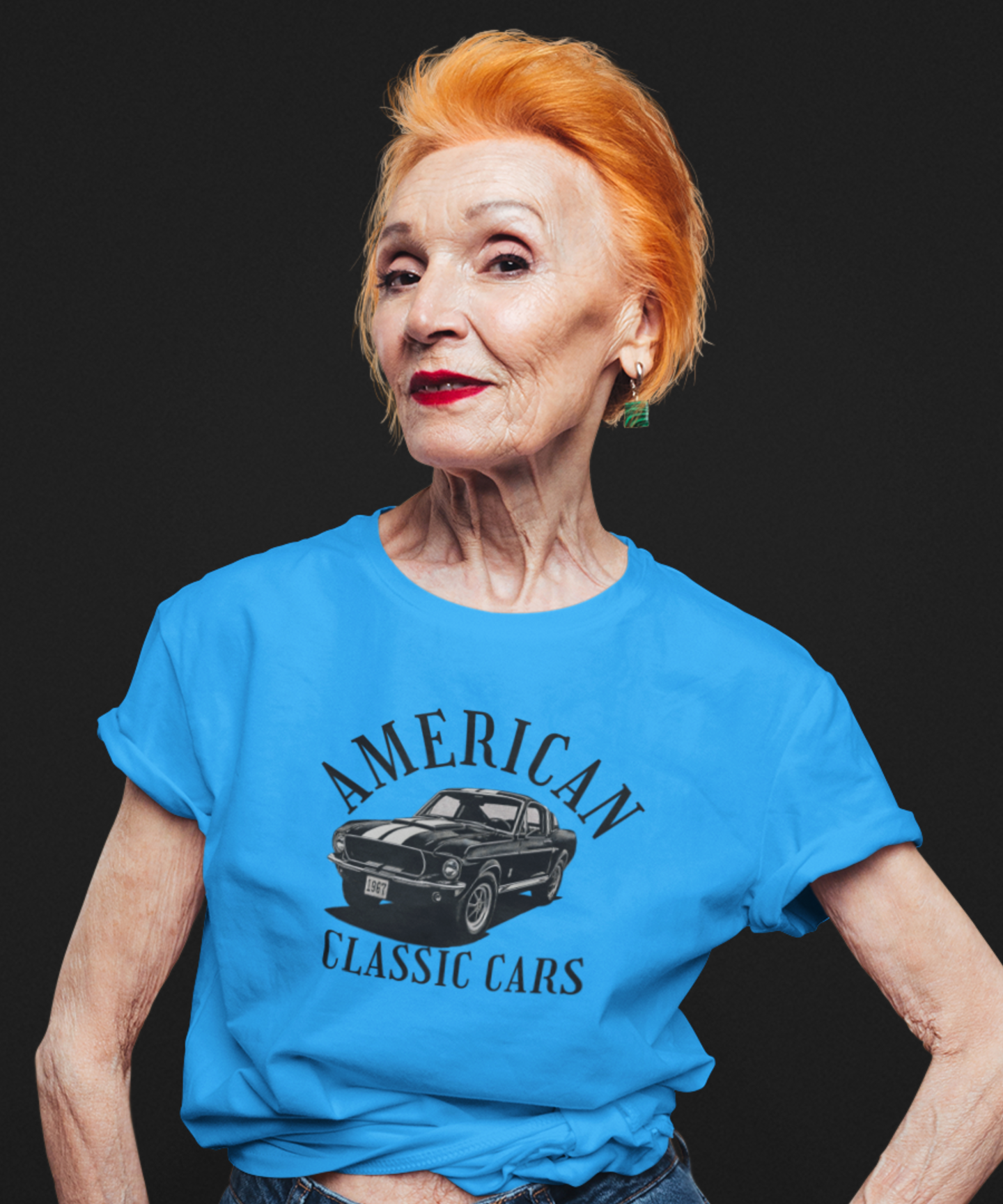 American Classic Cars Mustang Unisex Tri-Blend Crew Tee