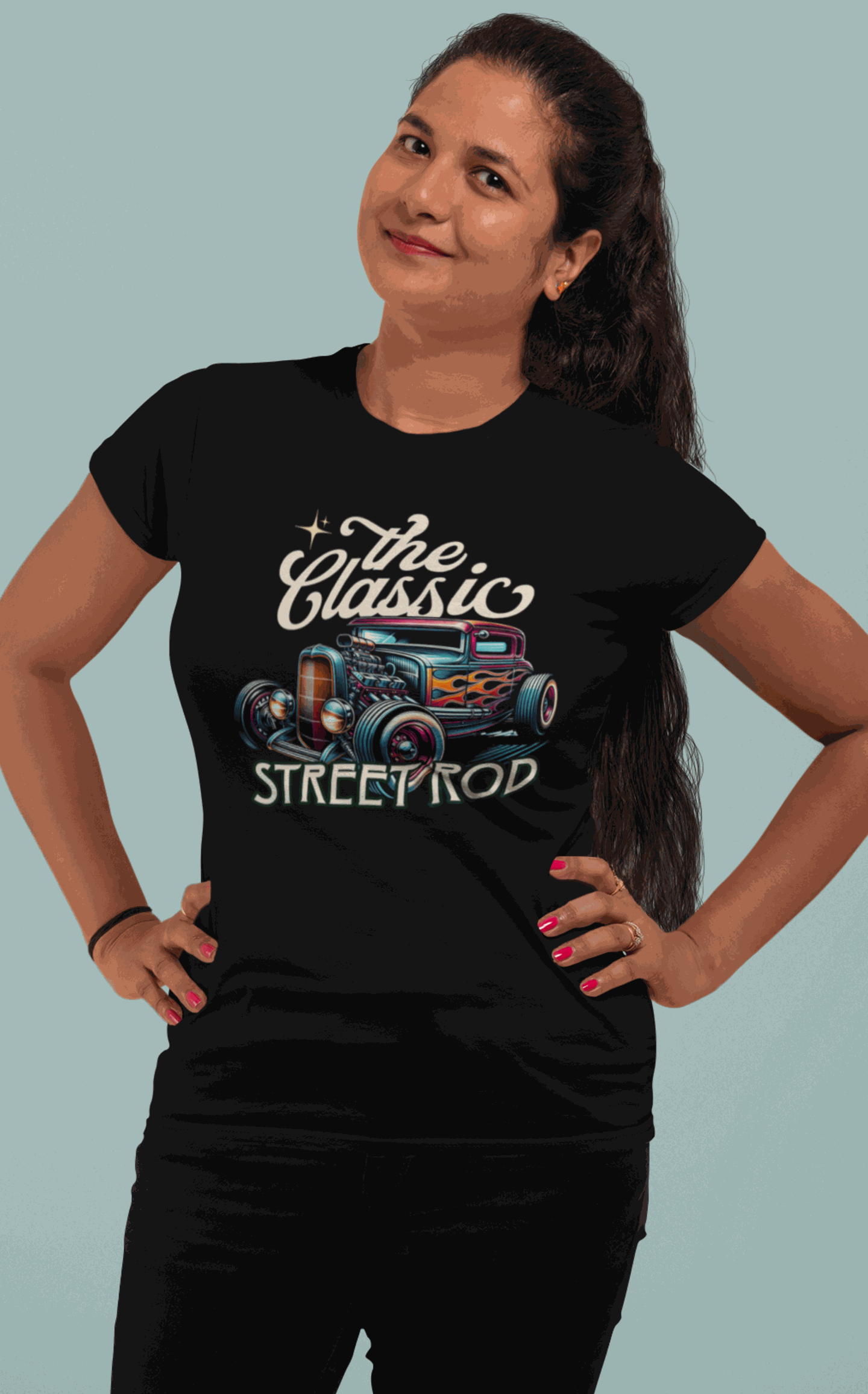 Classic Street Rod Tee — Vintage Hot Rod Car Graphic Shirt. Tri-Blend