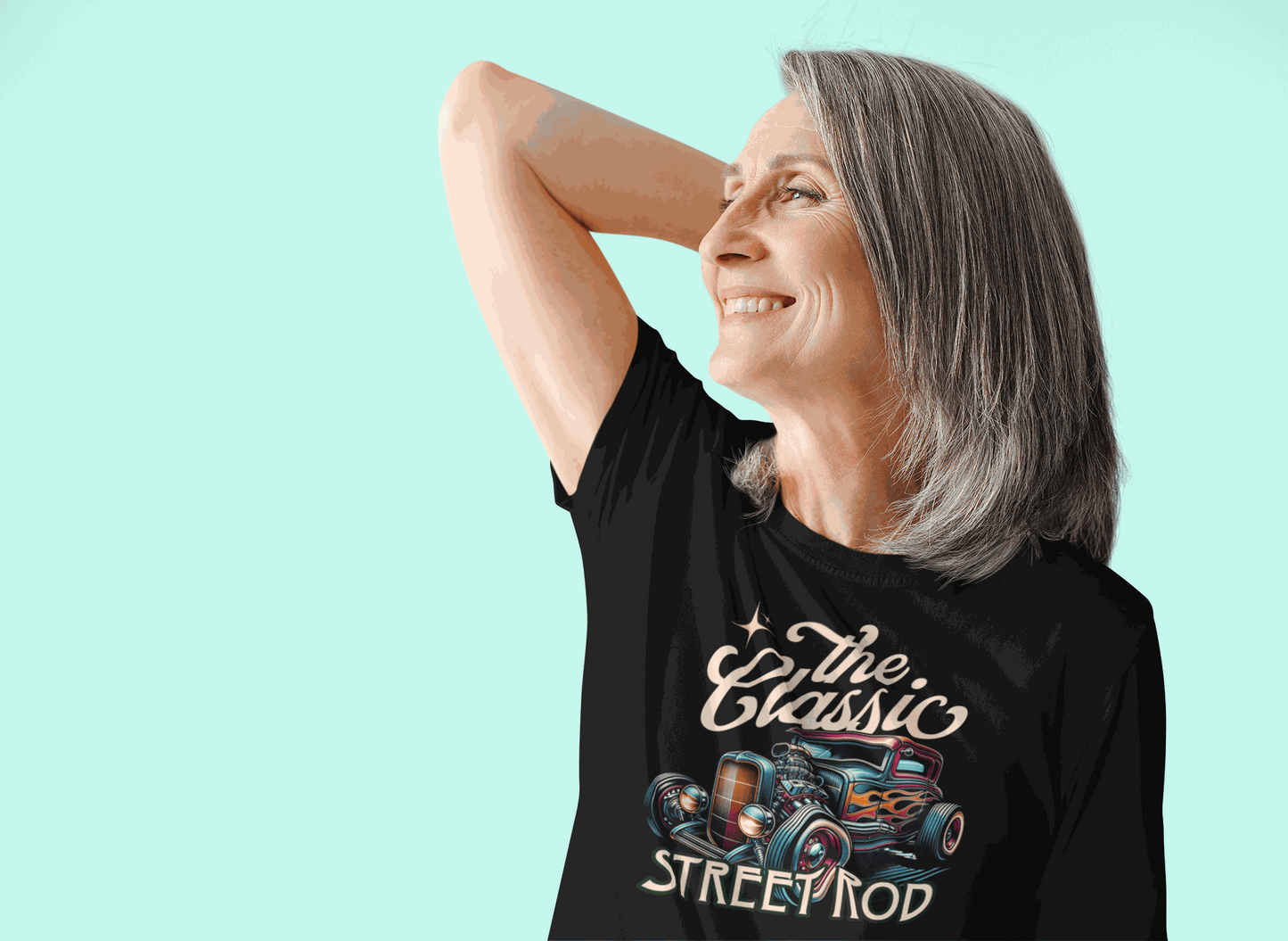 Classic Street Rod Tee — Vintage Hot Rod Car Graphic Shirt. Tri-Blend