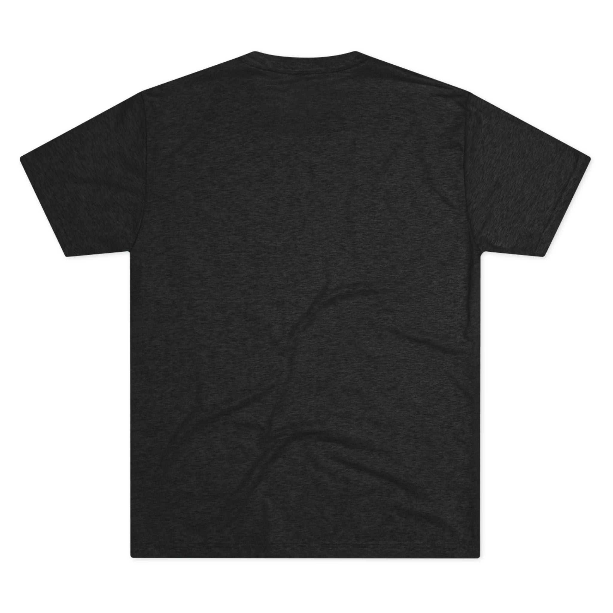 Classic muscle car graphic on charcoal tri-blend t-shirt with muted teal vintage car illustration