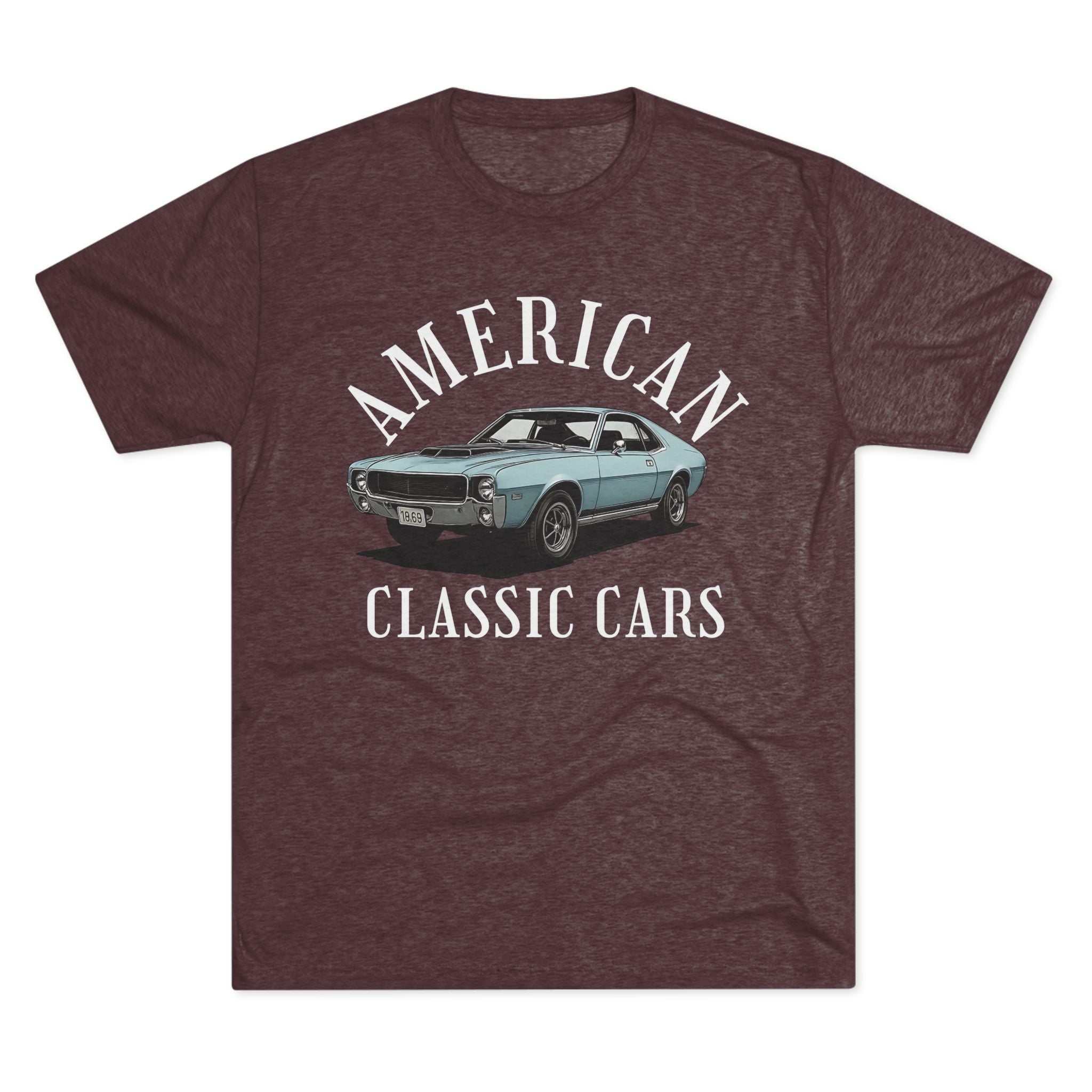 American Classic Cars vintage tri-blend t-shirt for car enthusiasts