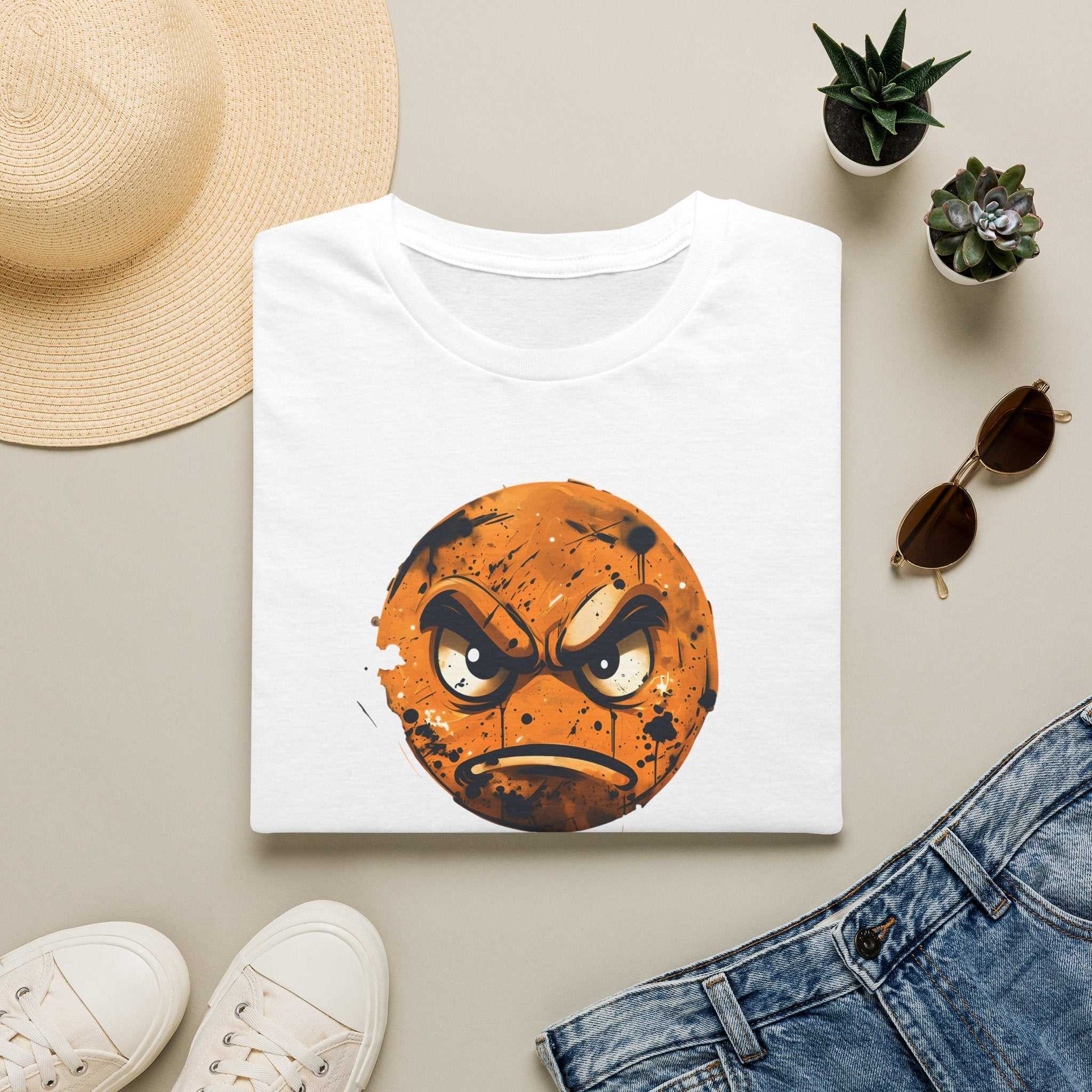 I Don't Play Angry Emoji Graphic T-Shirt, Fun Casual Wear, Gift for Gamers, Birthday Present, Statement Tee, Unisex Softstyle Shirt