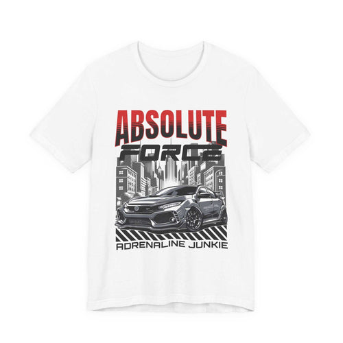 Adrenaline Junkie Graphic Tee, Cool Type-R Shirt.