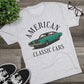 Unisex American Classic Cars 69 Charger tri-blend crew t-shirt with vintage car graphic