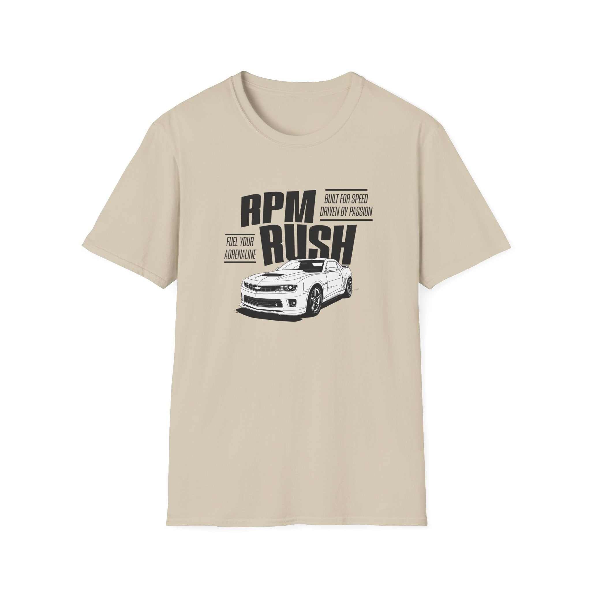 RPM RUSH. Fuel Your Adrenaline.  Unisex Softstyle T-Shirt